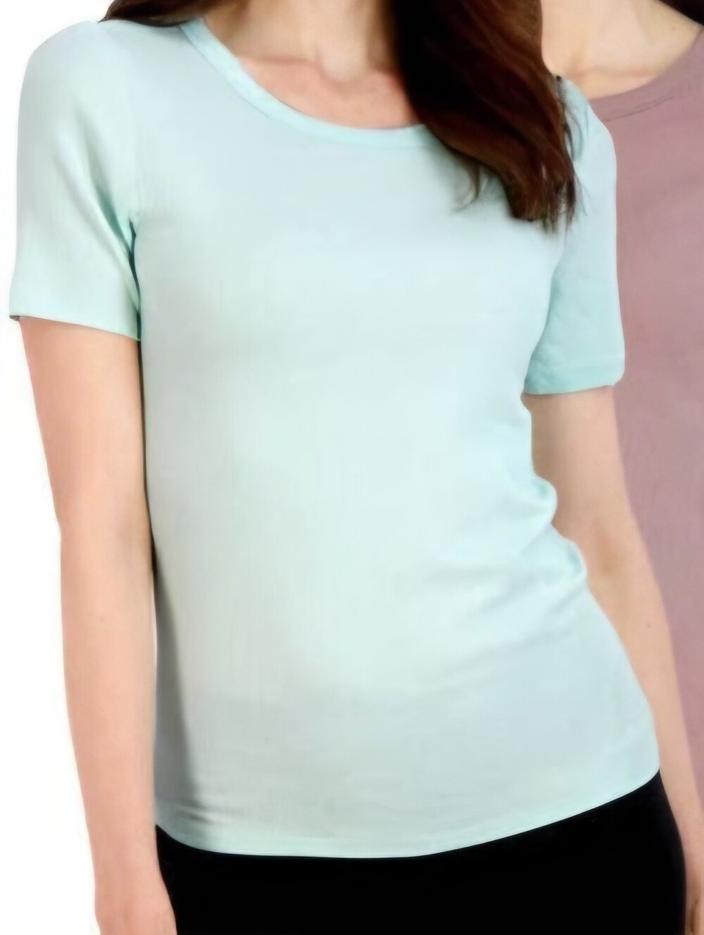 Lucky Brand Mint Green Crewneck Ribbed T-Shirt